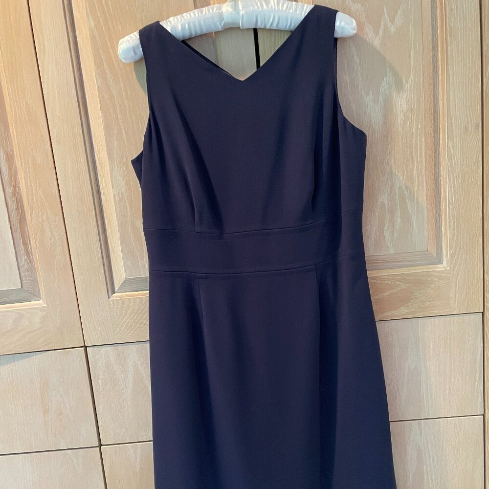 Talbots Navy Sleeveless V-Neck Shift Dress